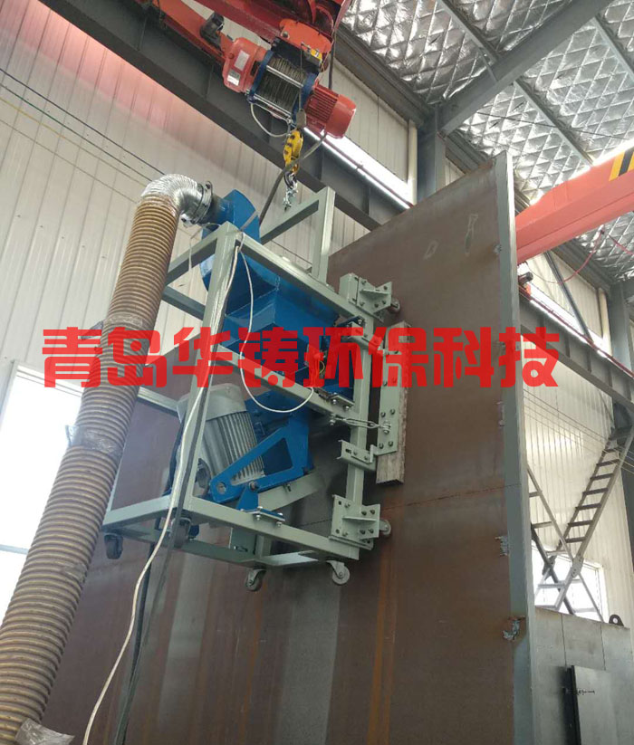 儲油罐拋丸機高空施工展示圖 儲油罐拋丸機高空施工展示圖