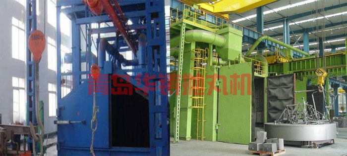 臺車式拋丸清理機，轉臺車拋丸機案例展示圖