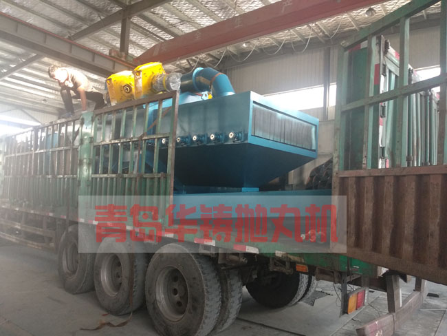 圖二，八個拋丸器的法蘭拋丸機(jī)發(fā)貨圖