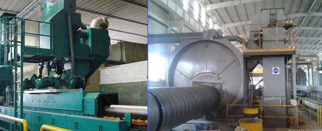 鋼管內(nèi)外壁噴砂機，鋼管內(nèi)外壁拋丸機，鋼管內(nèi)外壁除銹機